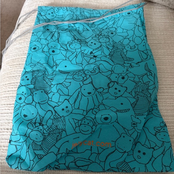 Jellycat Teal Storage Bag 11x15 EUC - Picture 2 of 2